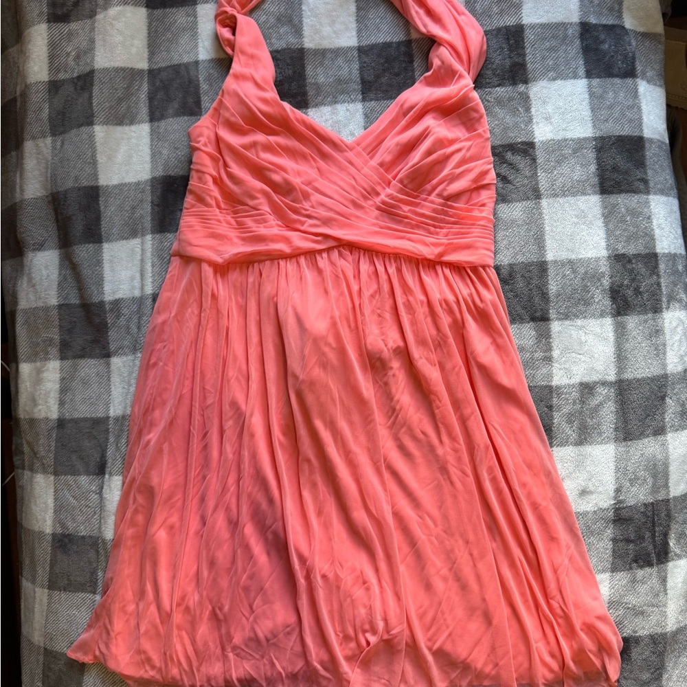 David's Bridal Coral Gown
